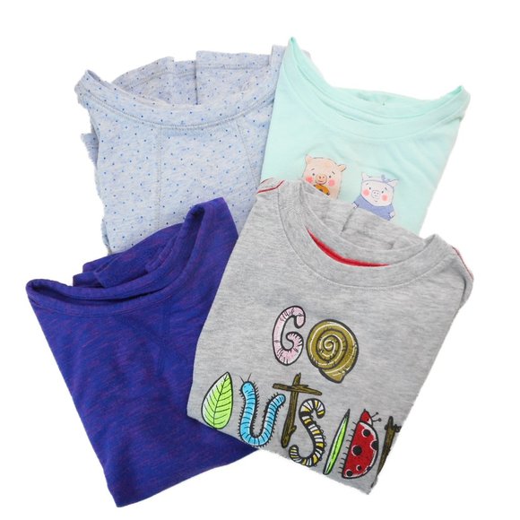 Cat & Jack Shirts & Tops Cat Jack Girls Size 3t Tee Lot Of 4 Pieces Short Sleeve Go Outside